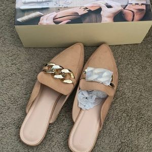 Sand color mules. Never worn. Super comfy